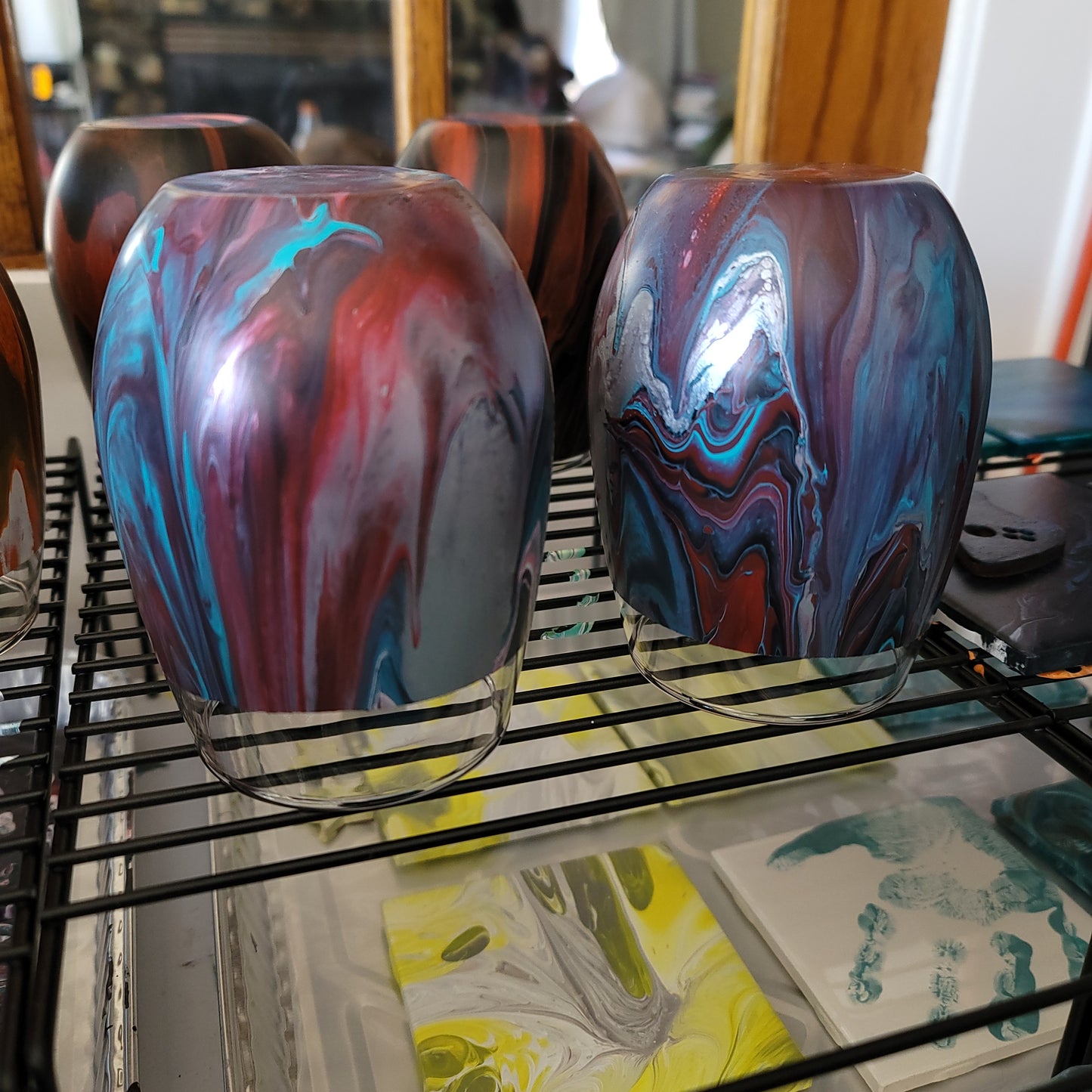 Coasters for Toasters: Paint Pour Class - May 23rd @6pm