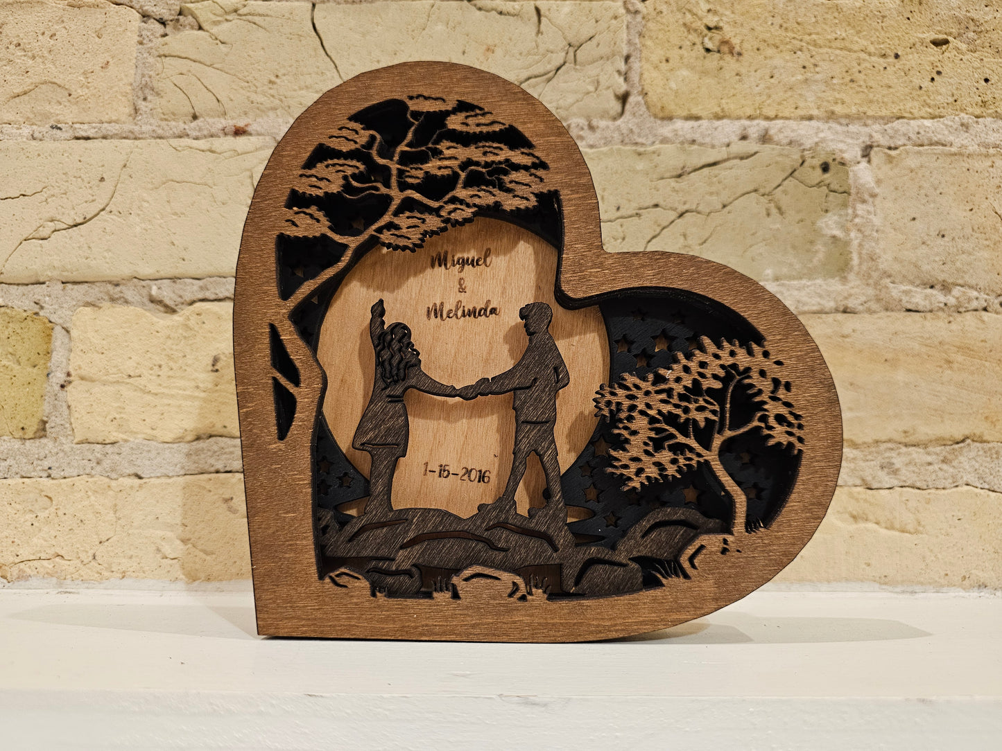 Couples Layered Heart