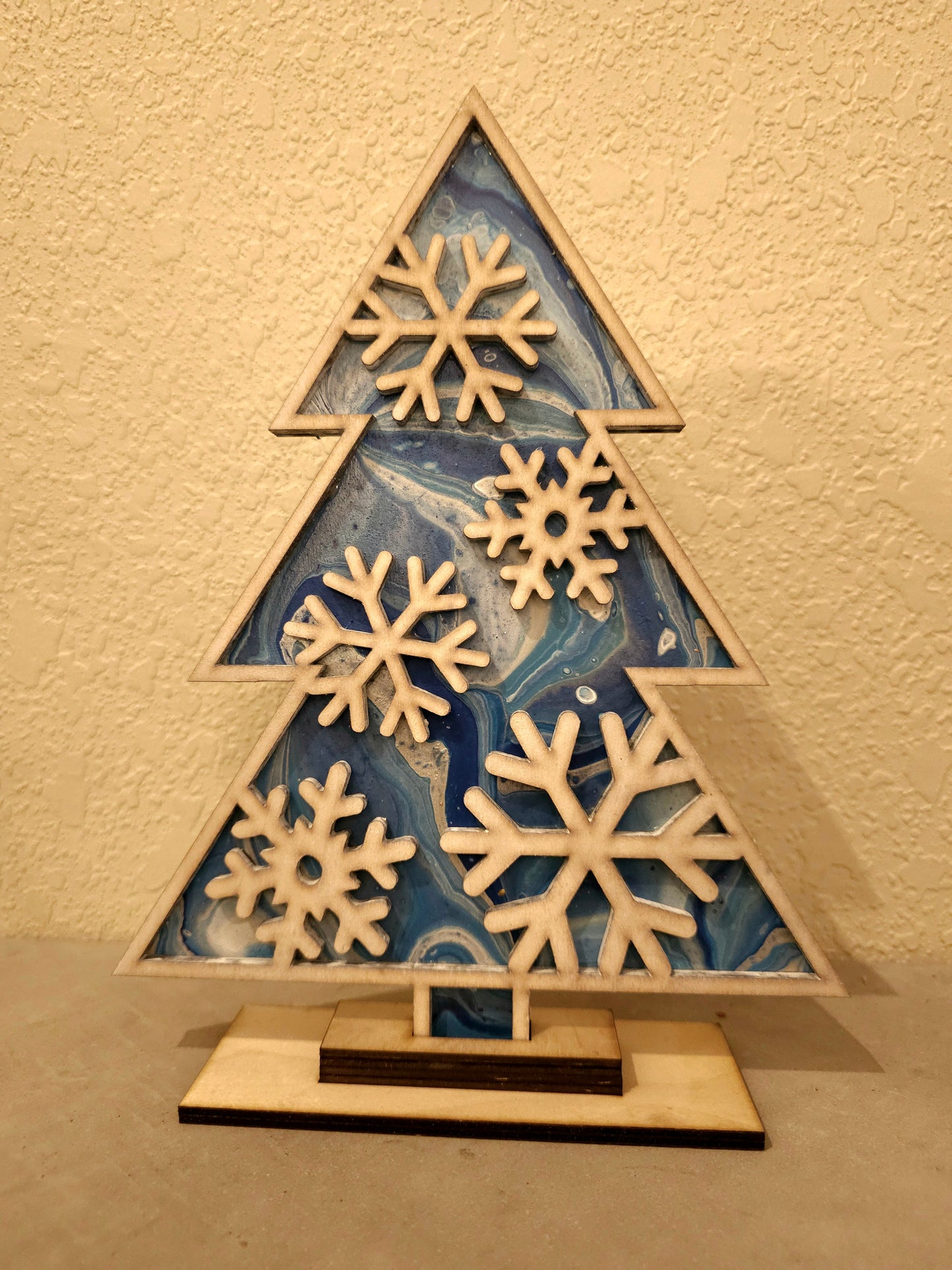 Holiday Tree Paint Pour