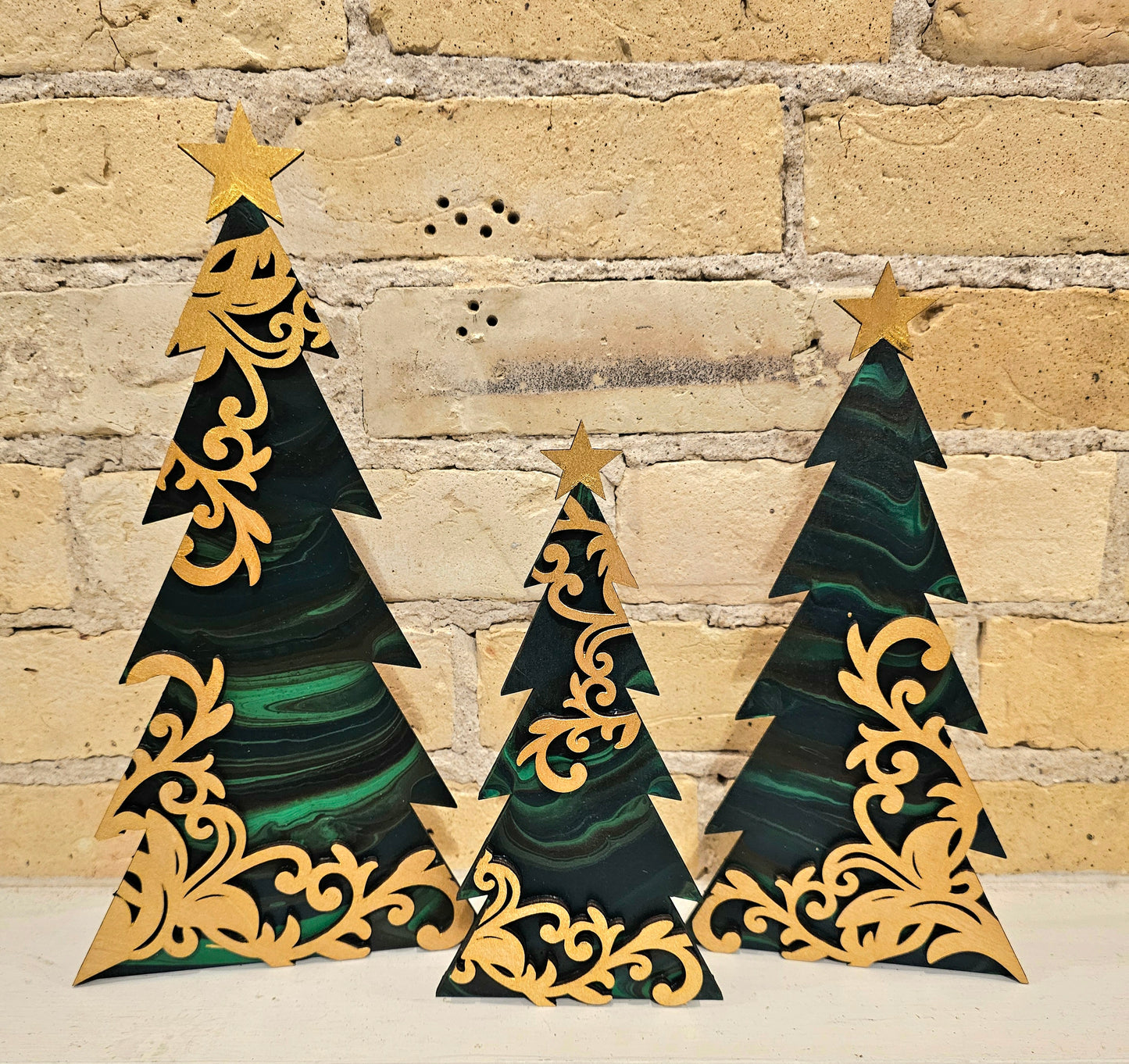 Holiday Tree Paint Pour