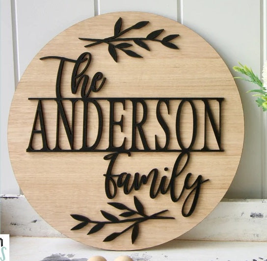 Family Round Sign