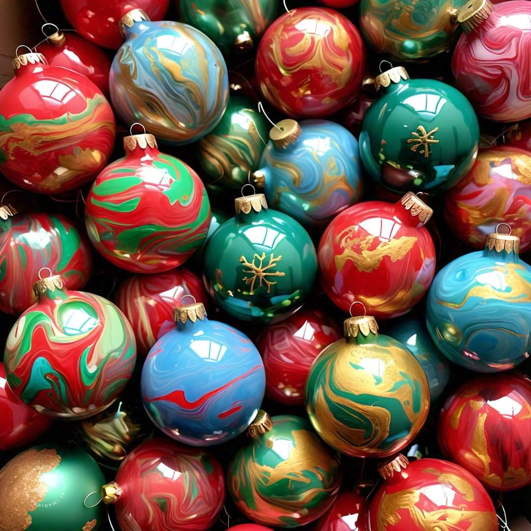 Paint Pour Ornaments: December 11th, 10am-12pm